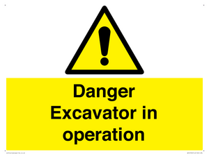 Danger Excavator in operation
